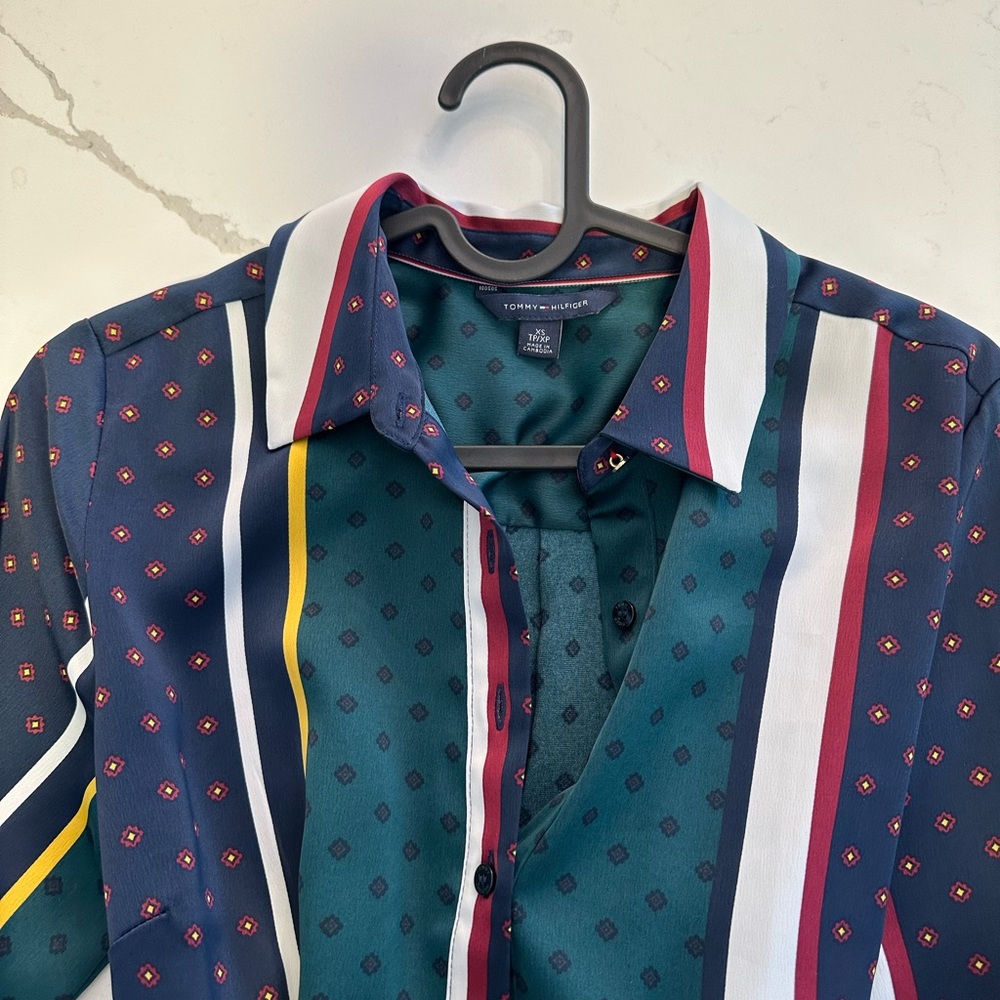 Tommy Hilfiger Striped Button-Up Dress